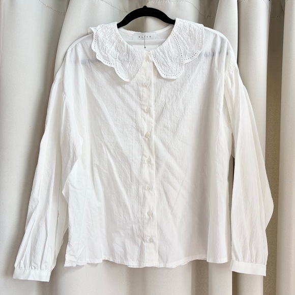 OLIVE Tops - Olive Clothing Collar Blouse